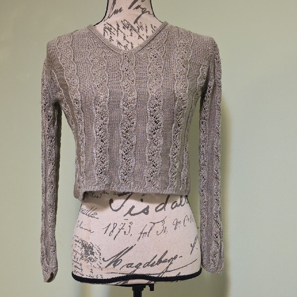 Emanuel Ungaro Petite Metallic Knit Top